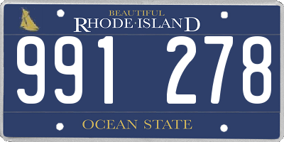 RI license plate 991278