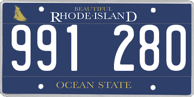 RI license plate 991280