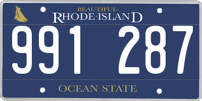 RI license plate 991287