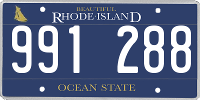RI license plate 991288