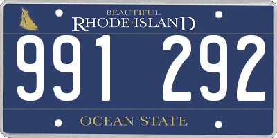 RI license plate 991292