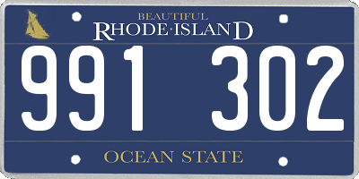 RI license plate 991302