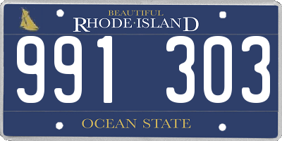 RI license plate 991303