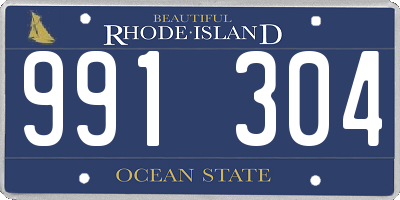 RI license plate 991304