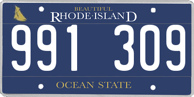 RI license plate 991309