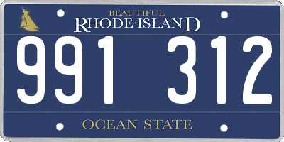 RI license plate 991312