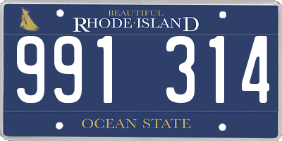 RI license plate 991314