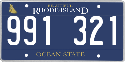 RI license plate 991321