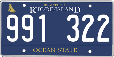 RI license plate 991322