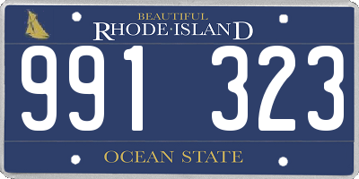 RI license plate 991323