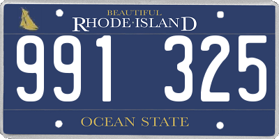 RI license plate 991325