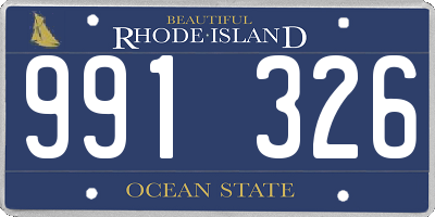 RI license plate 991326