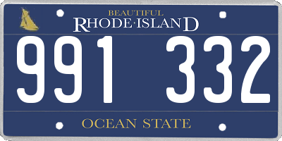 RI license plate 991332