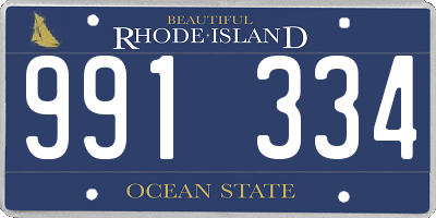 RI license plate 991334