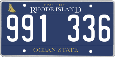 RI license plate 991336