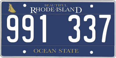 RI license plate 991337