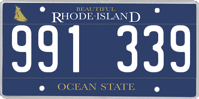 RI license plate 991339