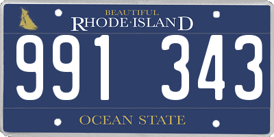 RI license plate 991343