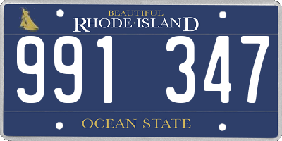 RI license plate 991347