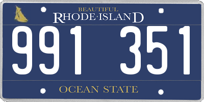 RI license plate 991351