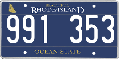 RI license plate 991353