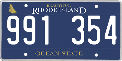 RI license plate 991354