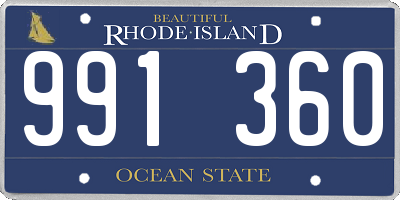 RI license plate 991360