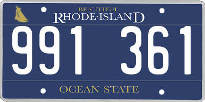 RI license plate 991361