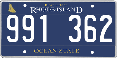 RI license plate 991362