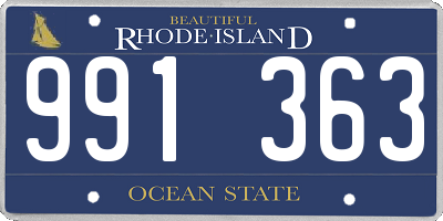 RI license plate 991363