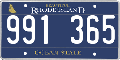 RI license plate 991365