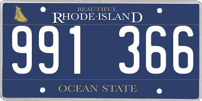 RI license plate 991366