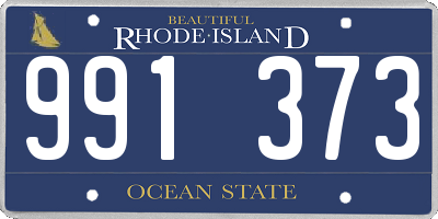 RI license plate 991373