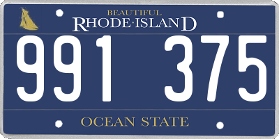 RI license plate 991375