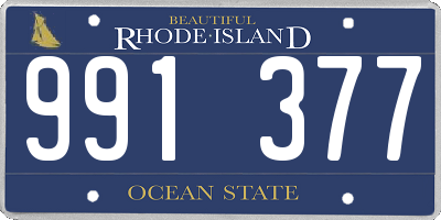 RI license plate 991377