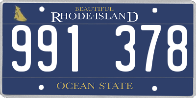 RI license plate 991378