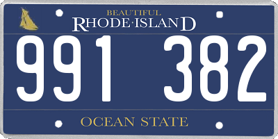 RI license plate 991382