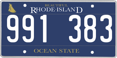 RI license plate 991383