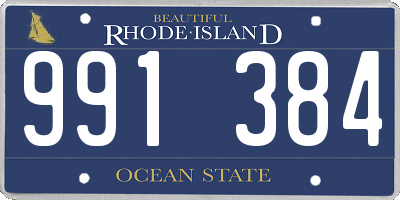 RI license plate 991384