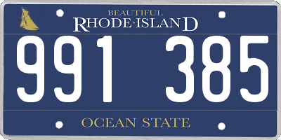 RI license plate 991385