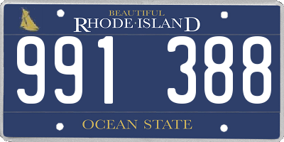 RI license plate 991388