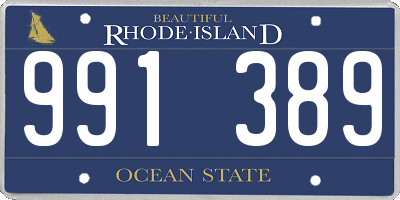 RI license plate 991389