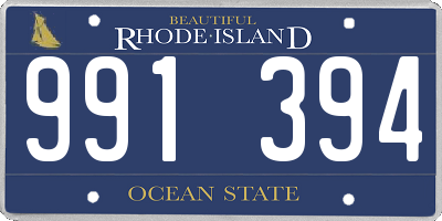 RI license plate 991394