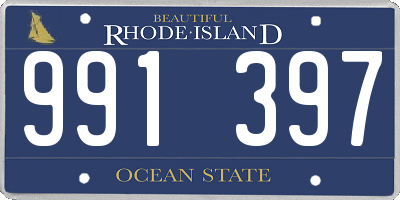 RI license plate 991397