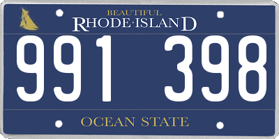 RI license plate 991398