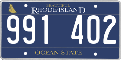 RI license plate 991402