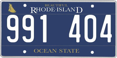 RI license plate 991404