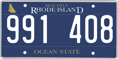 RI license plate 991408