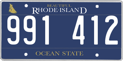 RI license plate 991412