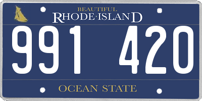 RI license plate 991420